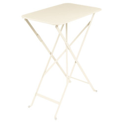 klappbarer, wetterfester Bistrotisch 37cm x 57cm aus Metall von Fermob in Latte-Beige