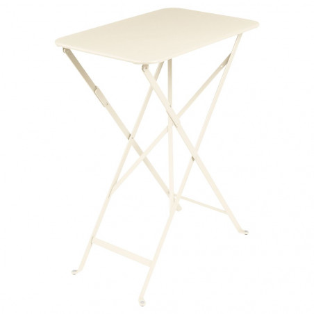 klappbarer, wetterfester Bistrotisch 37cm x 57cm aus Metall von Fermob in Latte-Beige