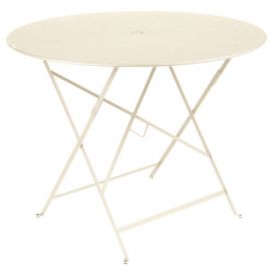 Wetterfeste Bistrotische rund ø 97 cm klappbar Metall fermob Latte-Beige