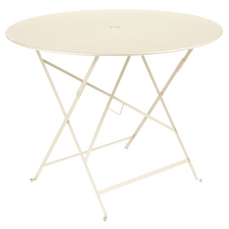 Wetterfeste Bistrotische rund ø 97 cm klappbar Metall fermob Latte-Beige