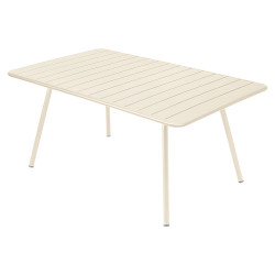 Wetterfester Tisch Luxembourg aus Aluminium von Fermob in Latte-Beige