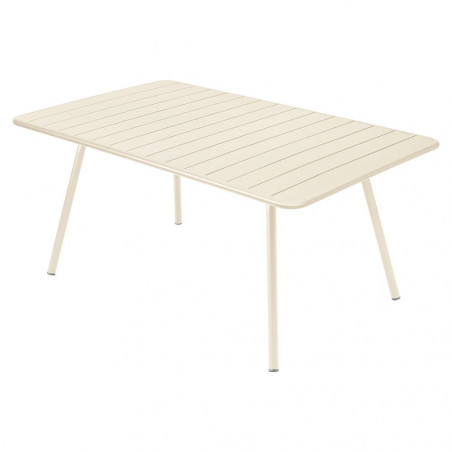 Wetterfester Tisch Luxembourg aus Aluminium von Fermob in Latte-Beige