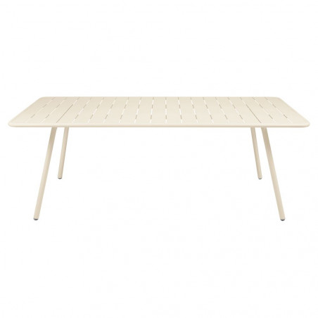 Wetterfester Tisch Luxembourg aus Aluminium von Fermob in Latte-Beige