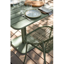 Tisch Luxembourg in 80cm x 80cm mit Mittelfuß von Fermob