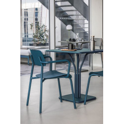 Tisch Luxembourg in 80cm x 80cm mit Mittelfuß von Fermob