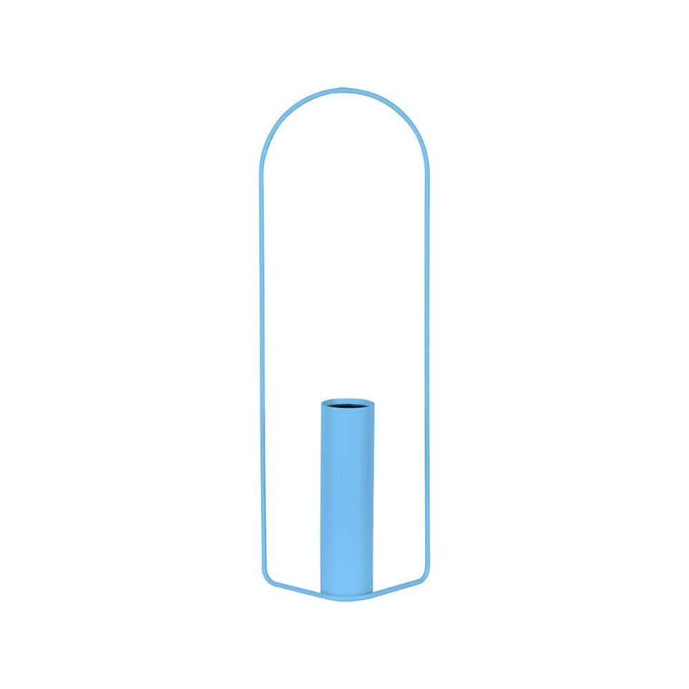 Vase Itac von Fermob zylindrisch in Farbe Maya Blau