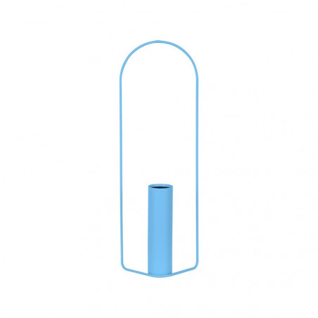 Vase Itac von Fermob zylindrisch in Farbe Maya Blau