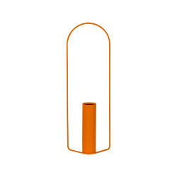 Vase Itac von Fermob zylindrisch in Farbe kandierte Orange