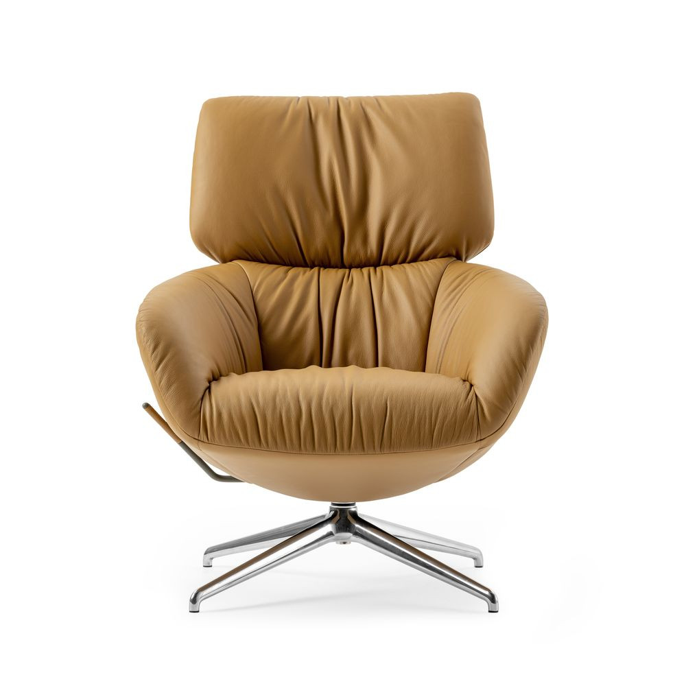 Lodey Sessel Leolux Sessel in Leder ohne Hocker